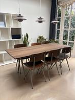 Hay Pyramid 02 tafel (gerookt eiken), design: Wim Rietveld, Huis en Inrichting, Tafels | Eettafels, Ophalen, 50 tot 100 cm, Zo goed als nieuw