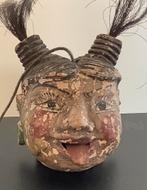 Birmaanse Houten Poppenkop, Antiek en Kunst, Ophalen of Verzenden