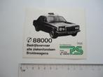sticker oud TAXI Mercedes Benz Venray P Stoks auto oldtimer, Ophalen of Verzenden, Zo goed als nieuw, Bedrijf of Vereniging