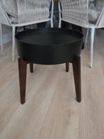 Leuk klein zwart bijzettafeltje, Ophalen, Minder dan 45 cm, Minder dan 55 cm, Rond