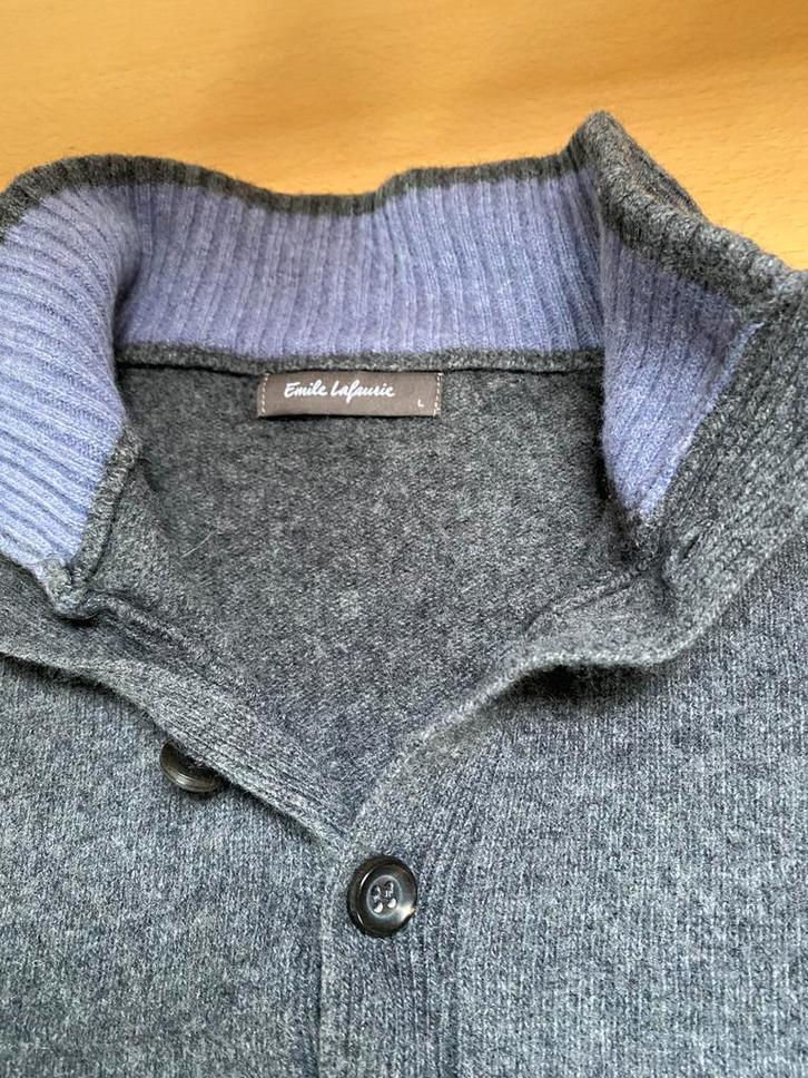 Warme italiaanse schipperstrui wol grijs maat m Lafaurie, Kleding | Heren, Truien en Vesten, Zo goed als nieuw, Maat 48/50 (M)