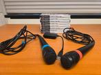 SingStar PS2 met 8 Games en Microfoons, Muziek, Gebruikt, 2 spelers, Eén computer