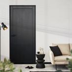 Zwarte paneeldeur stomp en opdek, Doe-het-zelf en Verbouw, Deuren en Horren, Niet ingevuld, 80 tot 100 cm, Binnendeur, Niet ingevuld
