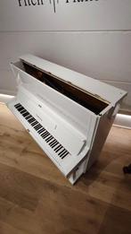 Yamaha U3 wit hoogglans (nieuwe laklaag)+ pianobank, Piano, Ophalen of Verzenden, Hoogglans, Wit