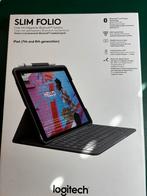 Logitech Slim Folio iPad 7e/8e gen. Toetsenbord Case, Computers en Software, Apple iPads, Gebruikt, 32 GB, Apple iPad, Zwart