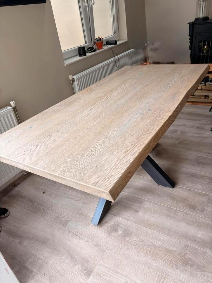Eikenhouten Tafel - 180x90 cm met spinpoot, Huis en Inrichting, Tafels | Eettafels, Zo goed als nieuw, 50 tot 100 cm, 150 tot 200 cm