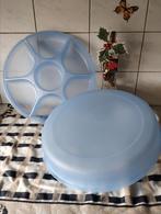 Tupperware hapjes schaal 7 vakken., Ophalen of Verzenden, Gebruikt, Blauw, Schaal