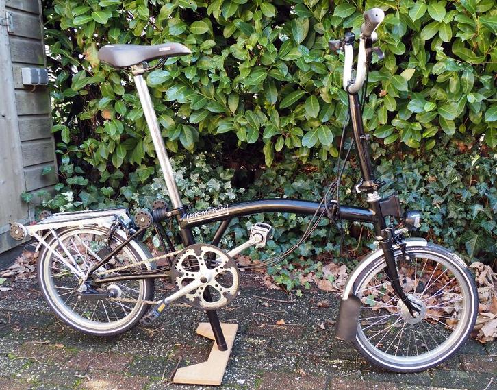 Brompton vouwfiets, Fietsen en Brommers, Fietsen | Vouwfietsen, Gebruikt, Brompton, 16 tot 18 inch, Totaal opvouwbaar, Versnellingen