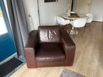 Mooie lederen relax stoel bruin, Eenpersoons, 75 tot 100 cm, Ophalen of Verzenden, Zo goed als nieuw