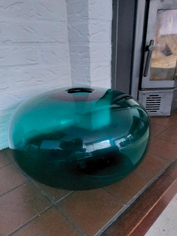 Groene vaas /woondecoratie, Huis en Inrichting, Woonaccessoires | Vazen, Zo goed als nieuw, Groen, Minder dan 50 cm, Glas, Ophalen of Verzenden