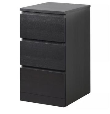 Ladekast / nachtkastje IKEA MALM zwart - afbeelding 4