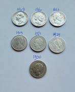7x halve gulden (1848-1930), ½ gulden, Setje, Zilver, Ophalen of Verzenden