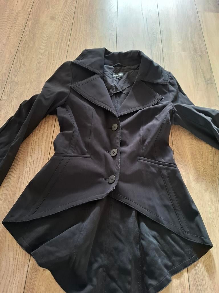 Slipjas / zwarte jas, Kleding | Dames, Ophalen of Verzenden, Zo goed als nieuw, Maat 34 (XS) of kleiner, Carnaval