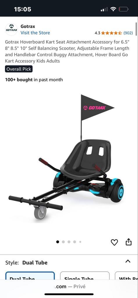 Gotrax Hoverboard Kart Seat Attachment, Kinderen en Baby's, Speelgoed | Buiten | Accuvoertuigen, Nieuw, Ophalen of Verzenden