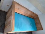 Steigerhouten bed 90 x 200, Ophalen, Zo goed als nieuw, Overige typen