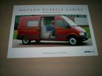 Opel Movano Dubbele Cabine 7 / 2002 2 pag., Verzenden, Zo goed als nieuw, Opel