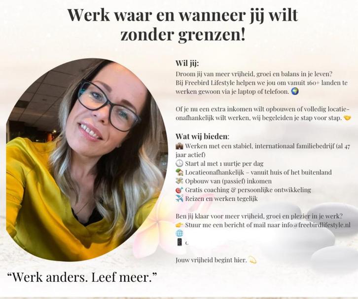 Werk waar en wanneer jij wilt!, Vacatures, Vacatures | Netwerk Marketing, Overige niveaus, Starter, Overige vormen