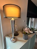 Elegante tafellamp met organza of linnen kap, Ophalen, Zo goed als nieuw, Metaal, Minder dan 50 cm