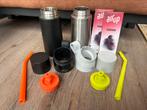 Air Up flessen twist pro steel 480 ml pitch black en silver, Ophalen of Verzenden, Zo goed als nieuw
