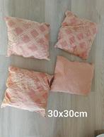 Brocante Sierkussens - Set van 4, Ophalen of Verzenden, Zo goed als nieuw, Roze, Vierkant