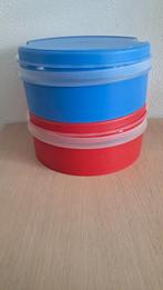 TUPPERWARE VENSTER KOEKTROMMEL, Huis en Inrichting, Keuken | Tupperware, Ophalen of Verzenden, Zo goed als nieuw, Blauw, Overige typen