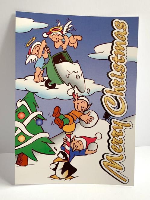 Set kerstkaarten "Sneeuwballengevecht", Hobby en Vrije tijd, Kaarten | Zelfgemaakt, Nieuw, Kerst, Ophalen of Verzenden