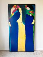 Groot Walasse Ting paneel in lijst, 83x154cm. Vrouw papegaai, Antiek en Kunst, Kunst | Schilderijen | Abstract, Ophalen