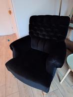 Fauteuil landelijk zwart fluweel. Prachtig!!, Huis en Inrichting, Fauteuils, Ophalen, Gebruikt, 75 tot 100 cm, 50 tot 75 cm