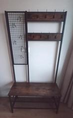 Industriele kapstok met bankje en schoenenrek, Huis en Inrichting, Woonaccessoires | Kapstokken, Ophalen, Zo goed als nieuw, Metaal