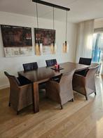 Kersenhouten Eettafel met 6 Stoelen, Huis en Inrichting, Tafels | Eettafels, Gebruikt, 200 cm of meer, Rechthoekig, 50 tot 100 cm