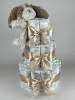 Luiertaart jongen meisje happy horse tut hond David beige, Ophalen of Verzenden, Nieuw, Kraamcadeau