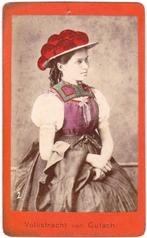 CDV ingekleurd - Vrouw Klederdracht Duitsland - Gutach, Gebruikt, Foto, Voor 1940, Buitenland