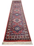 Vintage Perzisch wol Kadjar tapijt loper orange 73x297cm
