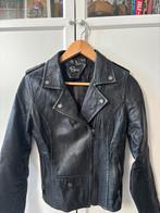 Leren jas engelse vlag maat 34, Kleding | Dames, Ophalen of Verzenden, Zo goed als nieuw, Maat 34 (XS) of kleiner, Zwart