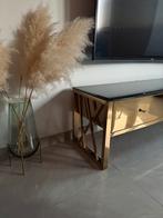 Luxe Tv meubel goud zwart kleurig, Huis en Inrichting, Tafels | Sidetables, Rond, Ophalen of Verzenden, Zo goed als nieuw, Metaal