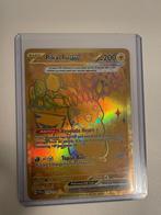 Pikachu EX Pokemon Prismatic Evolutions Gold card, Verzenden, Zo goed als nieuw, Losse kaart