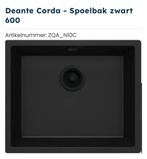 Deante Corda Zwarte Spoelbak 600mm - Nieuw, Huis en Inrichting, Keuken | Keukenelementen, Ophalen, Minder dan 50 cm, Zwart, Nieuw