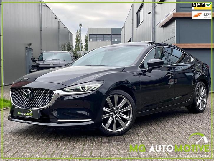 Mazda 6 2.0 SkyActiv-G 165 Signature | 1e eig | Leder | HUD, Auto's, Mazda, Bedrijf, Te koop, 360° camera, ABS, Adaptive Cruise Control