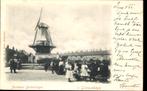 Den Haag, Zuidwest Buitrensingel met Molen en volk, gel.1899, Ophalen of Verzenden, Voor 1920, Gelopen, Zuid-Holland