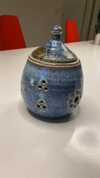 Knoflookpotje blauw keramiek, Ophalen of Verzenden