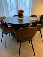 Hout look / japandi look / warm hout eetstoelen, Ophalen, Bruin, Zo goed als nieuw, Vijf, Zes of meer stoelen