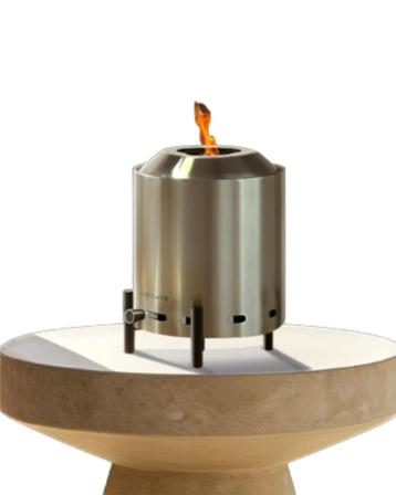 Vuurhaard klein voor buiten - op rookvrije pellets of hout beschikbaar voor biedingen