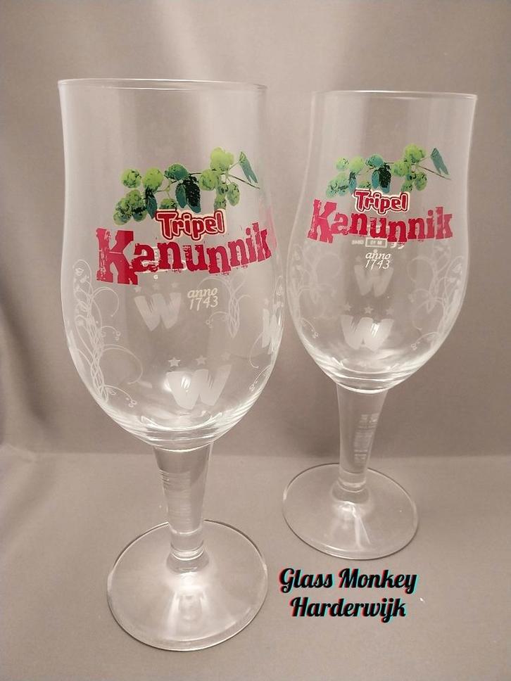 Tripel Kanunnik bierglazen. 33cl, Verzamelen, Biermerken, Nieuw, Glas of Glazen, Overige merken, Ophalen of Verzenden
