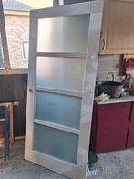 Opdekdeur met melkglas 95 x 210 cm, Doe-het-zelf en Verbouw, Deuren en Horren, Ophalen, Binnendeur, 200 tot 215 cm
