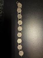 Vintage Zilveren Munt Armband, Ophalen of Verzenden, Gebruikt, Zilver