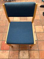 Pastoe 4 eetkamer stoelen  blauwe bekleding., Ophalen, Gebruikt, Blauw