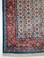 Handmade Persian wool Moud carpet runner blue 82x400cm, Crème, Gebruikt, ., Perzisch Moud design iraans