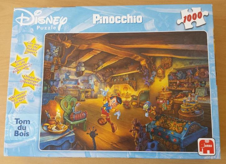 Puzzel Pinokkio  - Tom duBois - 1000 stukjes - Jumbo, Hobby en Vrije tijd, Denksport en Puzzels, Gebruikt, Legpuzzel, 500 t/m 1500 stukjes