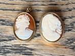 Mooie Goudkleurige Camee Broche & hanger, Gebruikt, Minder dan 4 cm, Ophalen of Verzenden, Goud