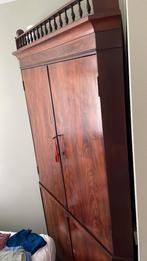 Antieke mahoniehouten hoekkast 2-delig 19e eeuw, Ophalen